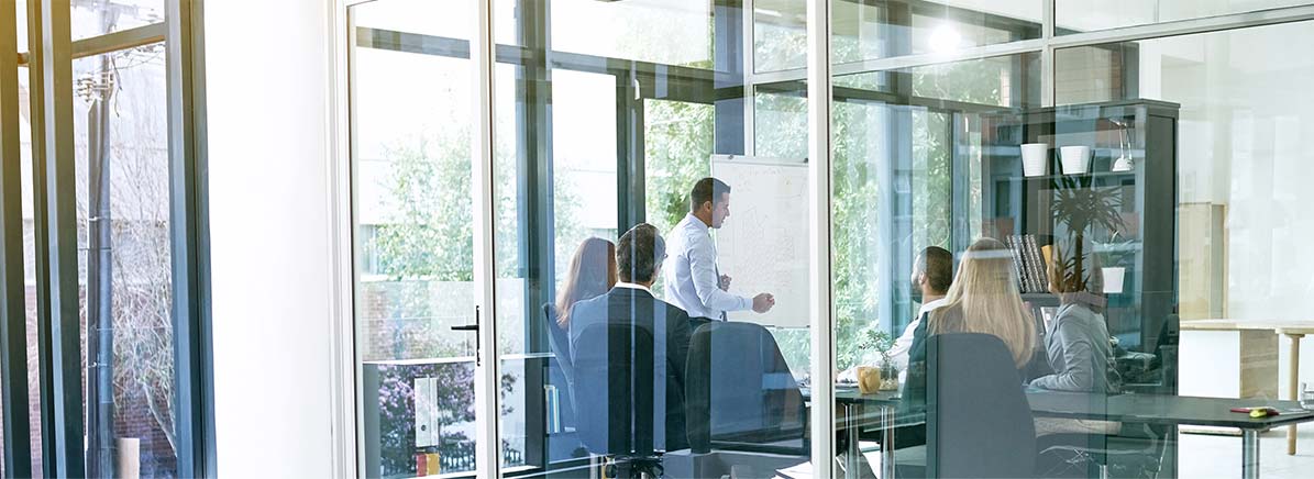 Modern conference room meeting